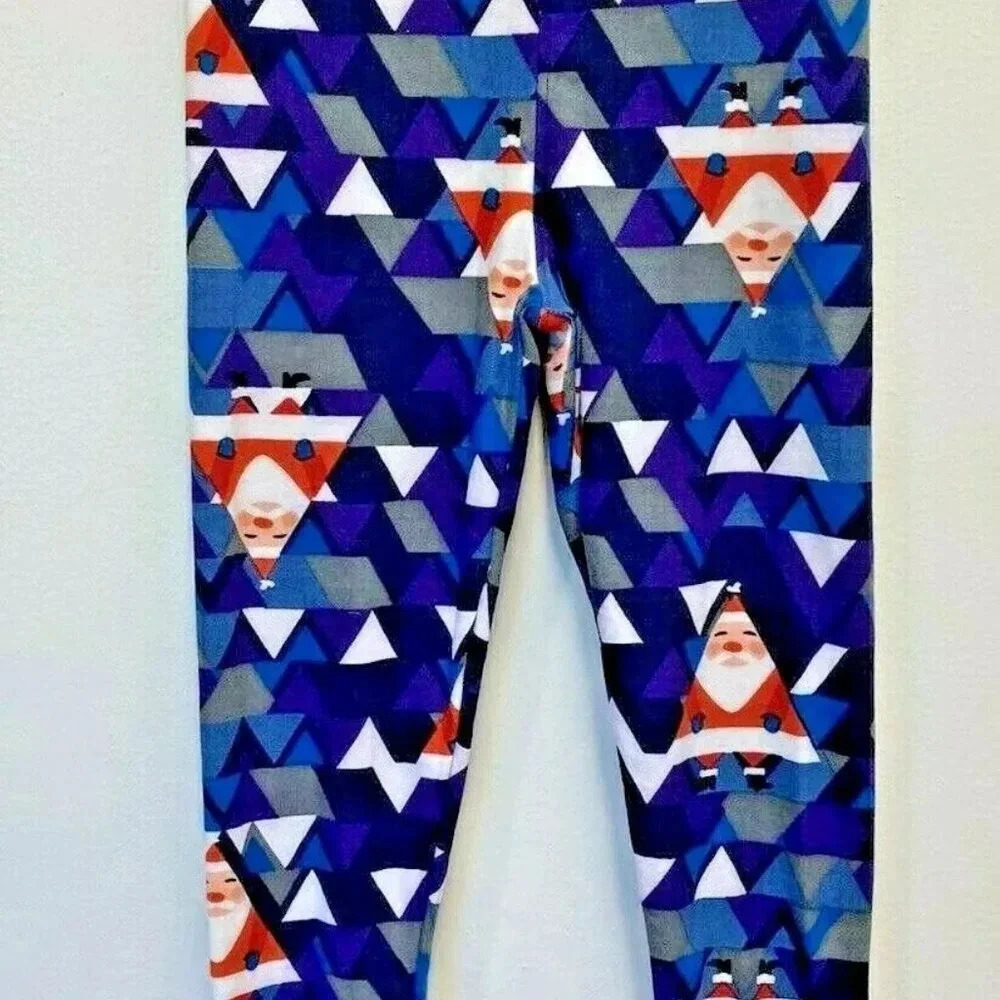 LULAROE Child Stretchy Slim Fit Lot of 2 Casual Holiday Theme Legging Pants - Picture 3 of 8